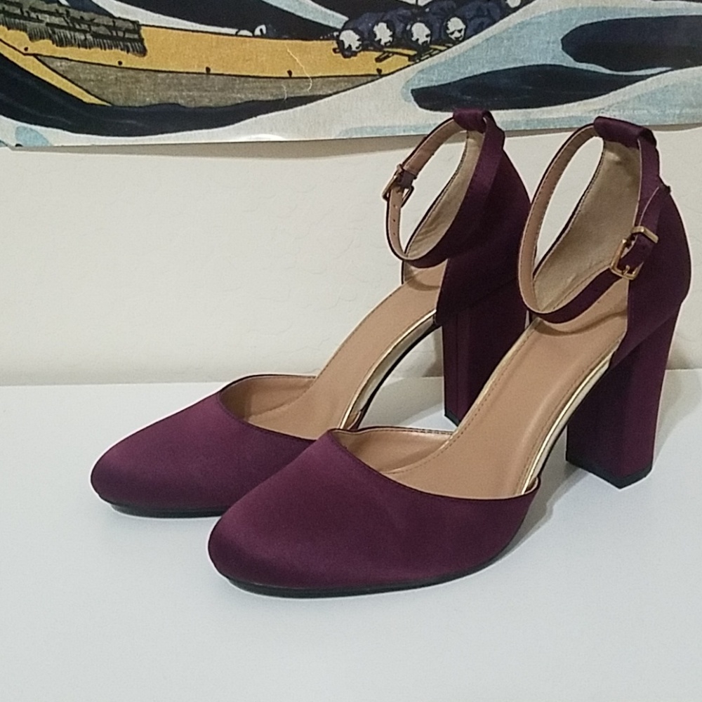 Sassy Purple Chunky Heels